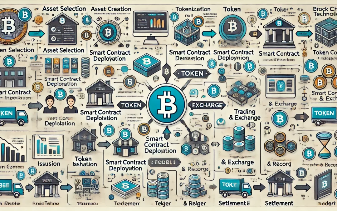 Tokenisation Process Flowchart in Blockchain Technology